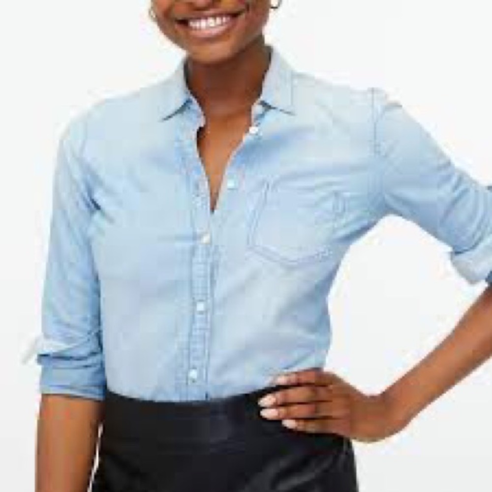 NWT JCrew Factory Chambray Shirt in Perfect Fit, XXL